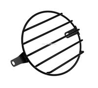 Headlight Grille Universal 6.3'' Side Heavy Duty Motorcycle Black Vintage Mesh Protection Mount Headlight Round Grill Cover Accessories Headlamp Protector Grill(1)