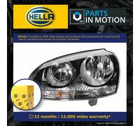 Headlight Headlamp fits VW JETTA Mk3 2.0D Left 05 to 10 N/S Passenger Side Hella