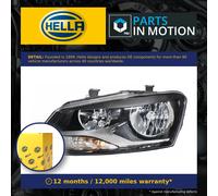 1LE 247 051-031 Left NS Nearside Headlight Headlamp Twin H7 Black Bezel By Hella