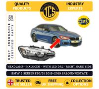 HEADLIGHT HEADLAMP HALOGEN WITH LED DRL - BMW 3 SERIES 2015-2019 - HELLA -RIGHT