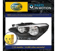 Hella Headlight 1LG010741-091 - Left Halogen - Fits BMW 1 Series 2012-2015 (OEMOES)