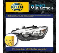 Hella Halogen Headlight 1LG012101-931 - Left (Nearside) without markings for BMW 3 Touring (F31)