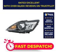 1LL 354 807-071 Left Headlight Headlamp Xenon Black Bezel Chrome Insert By Hella