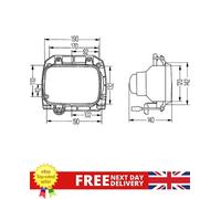 Headlight Insert - HELLA 1LE 003 427-041 OE HAL 003427041