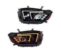 Headlight Lamp Assembly Compatible With For Highlander 2007 2008 2009 2010 2011 Headlights DRL Turn Signal High Beam Angel Eye Projector Lens