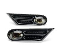 Headlight Lens Cover For BMW For MINI For COOPER R56 R57 Side Repeater Indicator Lights 63137260202 Pair LED Side Marker Light Car Turn Signal Blinker Lamp Headlight Shell(Smoked)