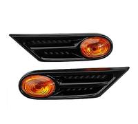 Headlight Lens Cover For BMW For MINI For COOPER R56 R57 Side Repeater Indicator Lights 63137260202 Pair LED Side Marker Light Car Turn Signal Blinker Lamp Headlight Shell(Amber)