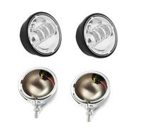 Headlight Motorcycle Turn Signal LED Spotlight Fog Light Bracket For Road For King For FLHR 1994-2013 For Electra For Street For Glide For FLHX 2014-2021 Headlamp(4pcs chrome B)