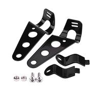 Headlight Mount Brackets, 2Pcs Universal Headlight Brackets, for Triumph Norton BSA Ducati and Other Motorcycles with 28mm-34mm Fork Tubes (Black)