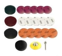 Headlight Polishing and Restoration DIY Kit with 2 Inch Scouring Pads and Sanding Discs for Electric Drill, Effective for Removing Haze and Plastic Discoloration
