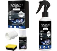 Headlight Restoration Kit, 2026 New Fast & Easy Car Headlight Cleaner for Oxidized, Yellowed Headlamps, Improves Clarity and Visibility & Brightness, for All Vehicle Types (1 Pcs)