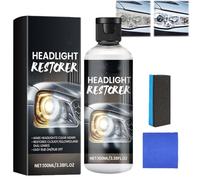 Headlight Restoration Kit, Headlight Cleaner, Car Headlamp Restoration Spray, Removes Yellowing, Improves Clarity and Visibility, Headlamp Restore and Protect, For All Vehicles (1 Kit)