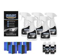 Headlight Restoration Spray, Ceramic Headlight Restoration Kit, Automotive Headlamp Restoration Fluid Kit, Headlight Restore And Protect for Cars, Trucks, Suvs, Motorcycles for All Vehicles (5)