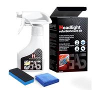 Headlight Restoration Spray, Ceramic Headlight Restoration Kit, Car Headlight Cleaner, Headlamp Restore and Protect for Cars, Trucks, SUVs, Motorcycles, Removes Yellowing & Oxidation (1 Set)