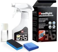 Headlight Restoration Spray, Ceramic Headlight Restoration Kit, Cleaner Restores Clear Car Plastic and Protects, Headlight Restore and Protect for Cars, Trucks, SUVs, Motorcycles (1 Set)
