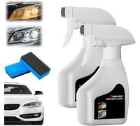 Headlight Restoration Spray, Ceramic Headlight Restoration Kit, Cleaner Restores Clear Car Plastic and Protects, Headlight Restore and Protect for Cars, Trucks, SUVs, Motorcycles (2PCS with Towel)
