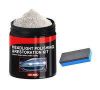 Headlight Restore Kit, Glass Scratch Remover, 2.2x2.13x1.97 Inches Auto Taillight Restorer with Powder, Vehicle Polishing Tool, Automotive Cleaner with Easy Use, Car Accessories for Truck SUV Home