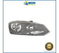 Headlight Right Black Frame - DX - for Volkswagen Polo 09->