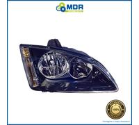 Headlight Right Black Parabola - DX - for Ford Focus 2005->2007