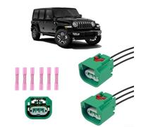 Headlight Wiring Harness, 2PCS Socket with Terminals for Dodge for RAM 68064997AA Headlight Connector Pigtail Wire Repair Adapter