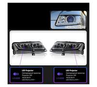 Headlights Compatible For Audi A6 C5 C6 2005-2011 LED Headlight Dynamic Signal Animation DRL Xenon Head Lamp 1 Pcs Left Or Right(Argent)