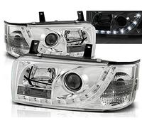 Headlights Compatible with Volkswagen T4 Transporter 1990 1991 1992 1993 1994 1995 1996 1997 1998 1999 2000 2001 2002 2003 BR-1662 Driver Passenger Set Headlight Daylight Car Lamps Headlamps Chrome