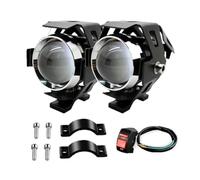 Headlights Head Lamp Assembly For Bmw Motorcycle Headlight Front Fog Light U5 U7 12V LED Headlamp Motorbike Projector Spotlights(U5-Switch-2PCS)