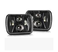 Headlights Headlamp 5x7" 55W For Cherokee For XJ For Patrol Y60 For Truck 4x4 Led Headlights For Offroad Rectangular Square Led Headlight With Turn Single DRL(2X headlight C)