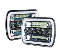 Headlights Headlamp For Nissan For Pickup For Hardbody 240SX D21 NX 5X7 7x6 Inch Square LED Headlight With Turn Signal Hi/Lo Beam DRL Car Light(002)