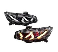 Headlights LED Compatible With Civic 2016-2020 With Devil Eyes HeadLamps Assembly Projector Car Accessories Start-up Animation