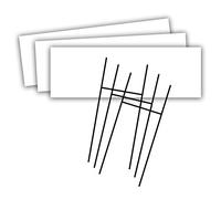 HeadLine Sign - Blank Yard Sign and H-Frame Ground Stake Sign Holder Set, White, 6 x 24 Inches, 3-Pack (5502)