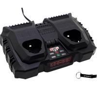 HEADNMORE Bundle - Parkside 12 V Double Charger 2 x 4.5 A PDSLG 12 (without batteries) + Headnmore Keyring
