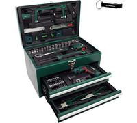 HEADNMORE Bundle - Parkside Tool Set with Cordless Screwdriver 92 Pieces PWBM A1 Metal Case + Keyring
