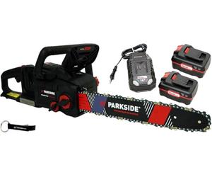 HEADNMORE® Parkside Performance PPKSA 40-Li B2 40 V Battery Chainsaw with 2 x 4 Ah Batteries and Key Ring Bundle