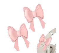 Headphone Accessories,1 Pair Clamp-On No-Slip Hold - Headphone Decoration Bow Attachment | for Women Girls Teens College Students Working Video Watching Commuting