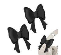 Headphone Accessories, 1 Pair Cute Aesthetic Clips, Silicone Bow Headphone Decoration, for Game Playing Working School Video Watching Commuting Women Girls Teens
