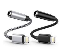 Headphone Adapter for iPhone 2Pack, Apple Lightning to 3.5mm Headphone Jack Adapter [MFi Certified], iPhone Earphones Aux Audio Adapter Compatible with iPhone 14 13 12 11 XR XS X 8 7 SE, i Pad