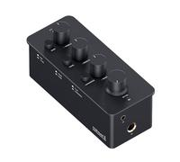 Headphone Amplifier Equalizer Preamp, Portable Class A Analog Amp, with Bass Midrange Treble Tone Control and Loudness Compensation, 3.5mm 6.35mm Jacks, Rechargeable