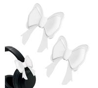 Headphone Bow Clip - Cute Headset Decoration, Secure Grip Attachment, Non-Slip Bow Design, Soft Fabric Embellishment | Fashion Audio Upgrade for Watching Videos, Commuting, Travel