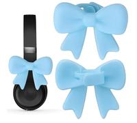 Headphone Bows,3D Silicone Bow, Headset Decor - for Women Party Streaming Studying Work Travel Commuting