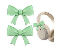 Headphone Bows | Over-Ear Headset Accessories - Cute Headphone Attachment - for Girls Ladies Students Streamers Music Lovers Daily Commute Live Streaming Library Travel Coffee Shop