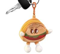 Headphone Case - Cozy Coin Holder, Cartoon Plush Wallet | Adorable Cartoon Plush Headphone Bag Charm with Card Pocket Compact Hamburg Plush Storage Bag Animation Soft Accessories for Women Girls Gift