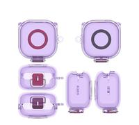 Headphone Case for Sony LinkBuds Clip WF-LC900, Wireless Earbuds Accessories, TPU Anti-Slip Soft Protective Cover with Hook, Shockproof and Dustproof Case (clear purple)