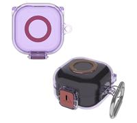 Headphone Case for Sony LinkBuds Clip WF-LC900, Wireless Earbuds Accessories, TPU Anti-Slip Soft Protective Cover with Hook, Shockproof and Dustproof Case (clear purple)