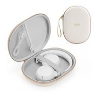 Headphone Case Hard Shell for JBL Tune 520BT/510BT/500BT/720BT/Bose/Soundcore Anker/BERIBES/KVIDIO/TOZO/JLab, Ultra-Slim Pocket Over-Ear Headset Universal Portable Travel Organizer Bag (Beige)