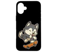 Headphone Cat Skateboard Retro Vibes Case for iPhone 16 Plus