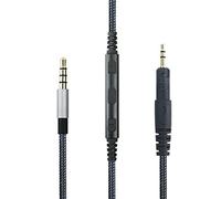 Headphone Cord Audio Cable with Lock Connector for Audio Technica ATH-M50x, ATH-M40x, ATH-M70x, ATH-M60X Headphone, Remote Volume Mic Compatible with iPhone
