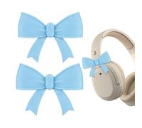 Headphone Decoration Bows - Headset Accessories | Head-Mounted Headset Decor | for Girls Ladies Students Streamers Daily Commute Working Studying Live Streaming Library Travel Coffee Shop