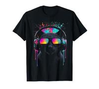 Headphone Design Sunglasses Print Bombay Cat Dad T-Shirt
