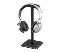 Headphone Desk Stand, Headphone Stand for Desks, Aluminum Alloy and ABS Headset Holder with Anti-Slip Base, Space-Saving Organizer Rack with Support Bar, Ideal for Setup, Office or Study Room